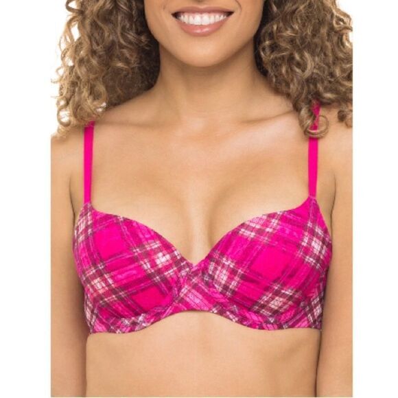 WOMEN’S JUNIORS FLORAL Lace Push Up Bra With Convertible Straps Size 34DD - Picture 3 of 6